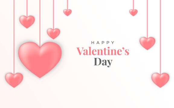 Valentine's day background template for banner, party flyer, poster & brochure.