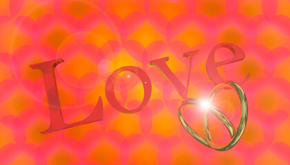 Abstract red background for Valentine's Day.
