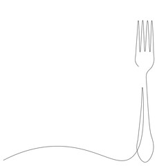 Fork on white background, vector illustration
