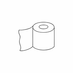 Toilet paper in a roll. Vector illustration in doodle style.
