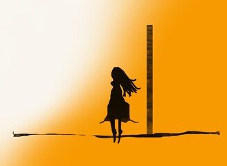 Fototapeta premium silhouette of a woman