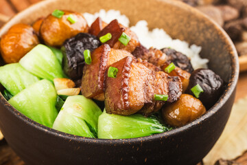 Chinese food： Braised Pork Rice