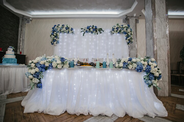 wedding table decoration. Special event table set up