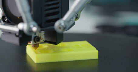 Designer Working With 3D Printer