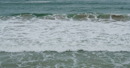 Big sea wave on beach