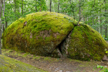 big stones boulders in the forest