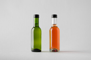 Wine Quarter / Mini Bottle Mock-Up - Two Bottles