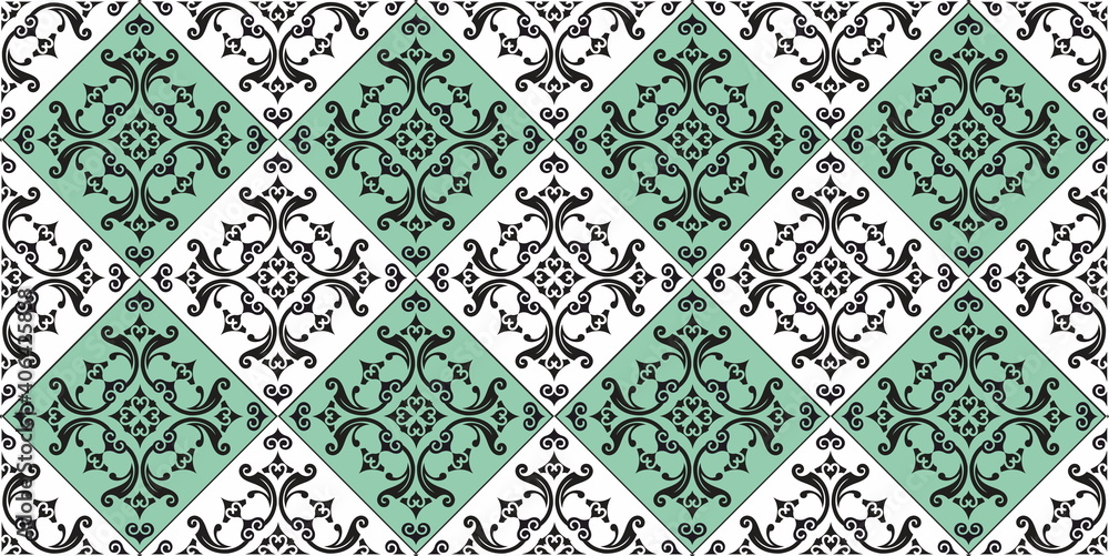 Poster seamless decorative background with openwork ornament