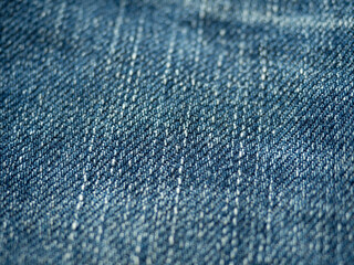 Blue pants Saw the fine pattern of the fabric Put on a yellow background