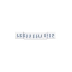 Banner Happy new year pixel art. Label Happy new year. Vector illustration.
