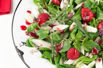Asparagus salad with sweet raspberry vinaigrette series image 02
