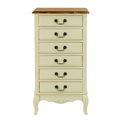light chest of drawers on a white background
