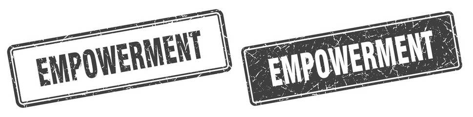 empowerment stamp set. empowerment square grunge sign