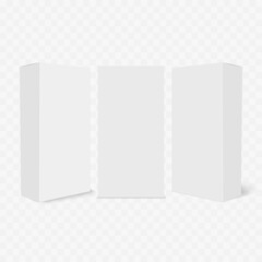 Blank package box set on transparent background. Vector