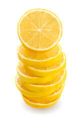 Lemon sliced and stacked