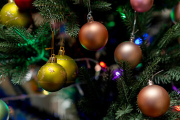 Obraz na płótnie Canvas The Decorations Christmas Tree Toy, soft focus