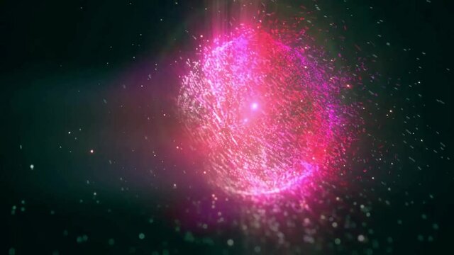 Particle Sphere Space Glow Vaporwave Act Banner Hyperlink System Changes Bright Fluorescent Geometric Wallpapers Line Up - 4K Moving Motion Background Animation Abstract VJ Visual
