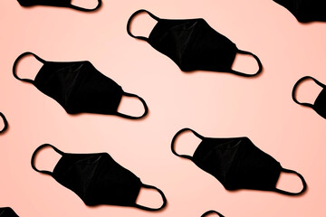 Masks with epidemic influenza and Coronavirus Covid-19 concept