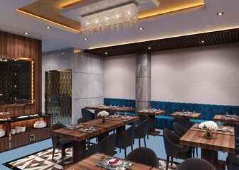 3d render of cafe restaurant