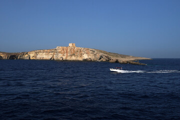 Fototapeta na wymiar Saint Mary's Tower Fortress / It-Torri ta' Santa Marija Comino Island, Malta