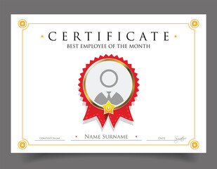 Best Employee of the Month certificate template