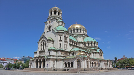 Fototapeta na wymiar Prachtvolle Alexander-Newski-Kathedrale in der bulgarischen Hauptstadt Sofia 