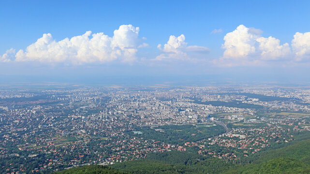 Blick &uuml;ber die bulgarische Hauptstadt Sofia