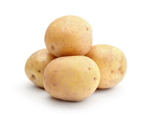 Heap of fresh potatoes isolated.