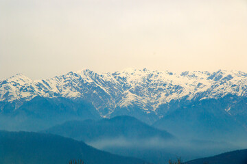 Egrisi mountain landscape, winter landscape in Georgia