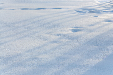 Fototapeta na wymiar snow cover background with soft longitudinal shadows