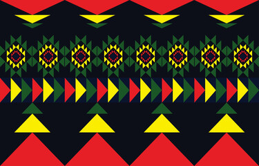 colorful Abstract african ethnic geometric pattern design for background or wallpaper. fabric pattern vector illustration