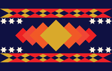 colorful Abstract african or american ethnic geometric pattern design for background or wallpaper. fabric pattern vector illustration