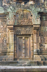 Fototapeta na wymiar Carved walls, Banteay Prei Temple, Angkor, Siem Reap, Cambodia, Asia