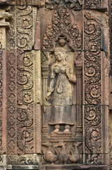Carved walls, Banteay Prei Temple, Angkor, Siem Reap, Cambodia, UNESCO World Heritage Site