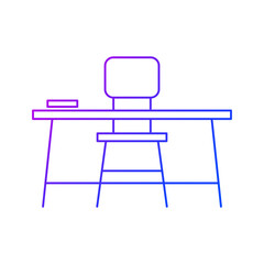 Desk icon vector