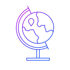 Globe map icon