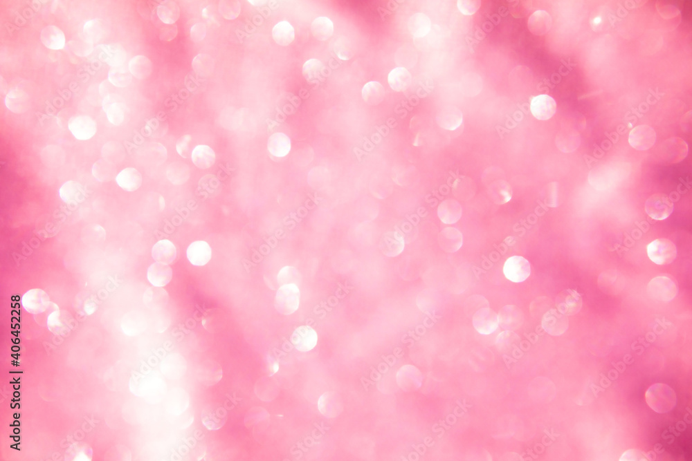 Aufkleber trendy abstract pink circles bokeh festive glitter shimmering background. bokeh overlay pattern. mod