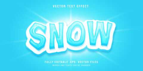Snow text style effect editable