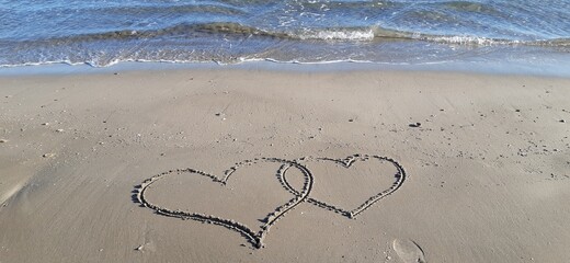 heart on sand