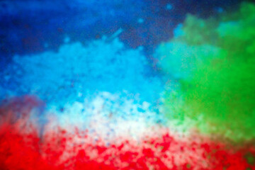 Abstract picture of colorful powder