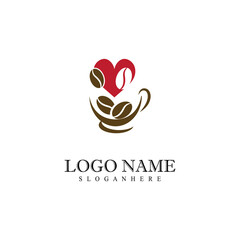 Coffee cup Logo Template vector icon design