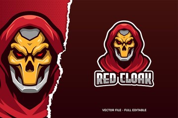 Red Cloak E-sport Logo Template