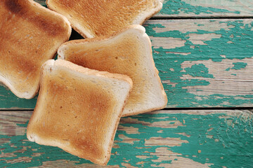 Slices of toasted bread