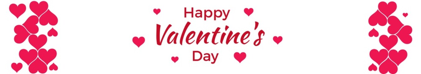 Valentine's Day. Red hearts. Abstract vector background. The holiday of lovers. Congratulation. Card. Border.