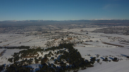 krajobraz zima drzewa śnieg rośliny natura © Piotr