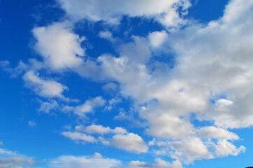 Naklejka na ściany i meble Blue sky and clouds over mount