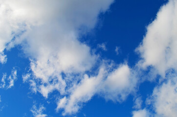 Blue sky and clouds over mount