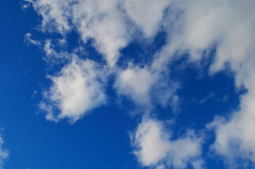 Blue sky and clouds over mount