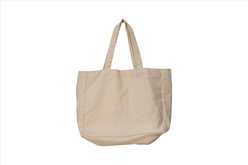 fabric canvas bag isolated on white background, Textile reusable
