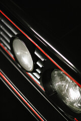front lights and grill of agolf mk2 - obrazy, fototapety, plakaty